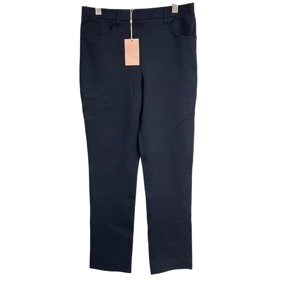 Quince Navy Straight-Leg Dress Pants - Picture 2 of 5